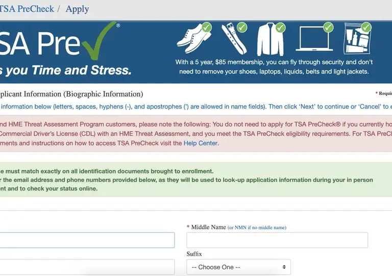 how to apply for tsa precheck